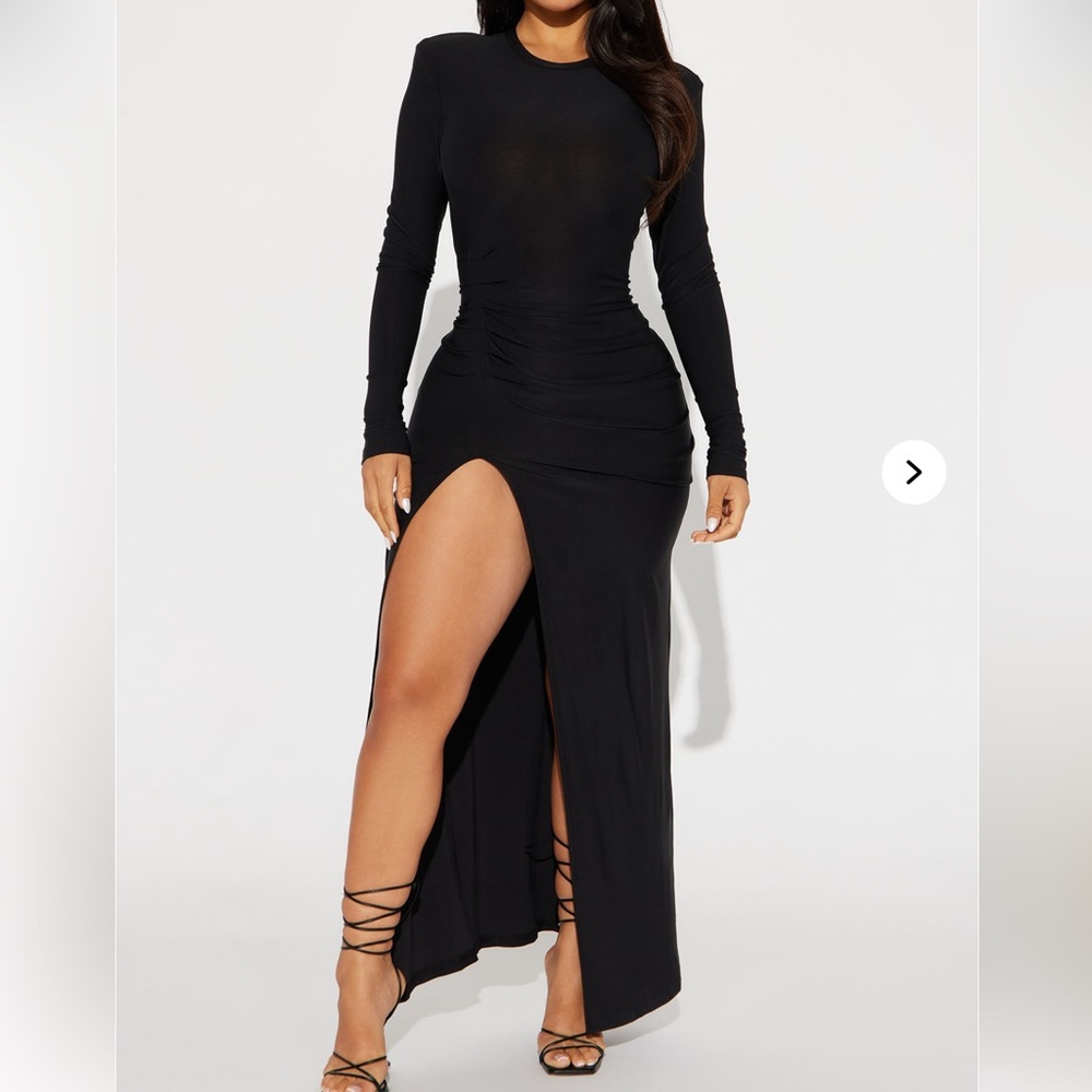 NWT Black maxi dress with slit